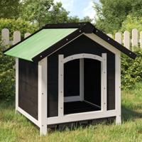 VidaXL Hondenhok 65x65x61,5 cm massief grenenhout grijs - thumbnail