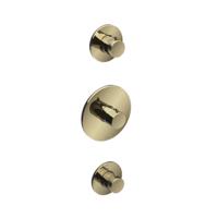 Douchethermostaat Hotbath Cobber Inbouw 2 Stopkranen Gepolijst Messing PVD (excl. inbouwdeel) - thumbnail