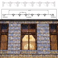 Hoofdkabel wit 60cm 6 aftakkingen voor Pro System Modular feestverlichting - thumbnail