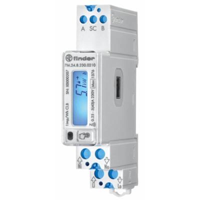 Finder 7M.24.8.230.0210 Bidirectionele kWH-meter (DIN-rail) Digitaal 40 A 1 stuk(s)