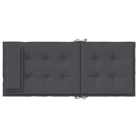 VidaXL Stoelkussens 2 st hoge rug oxford stof antracietkleurig - thumbnail