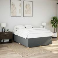 Bedframe zonder matras stof donkergrijs 140x190 cm - thumbnail