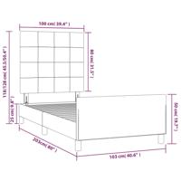 Bedframe zonder matras 120x190 cm stof zwart - thumbnail
