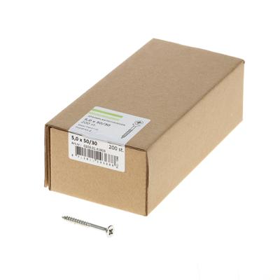 Spaanplaatschroef verzinkt platkop pozidrive-2 5.0X50/30 deeldraad (200) Spaanplaatschroef verzinkt platkop pozidrive-2 5.0X50/30 deeldraad (200)