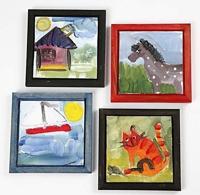 Creativ Company Canvas paneel, afm 10x10 cm, dikte 3 mm, 280 gr, wit, 1 stuk - thumbnail