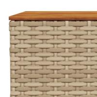 Tuintafel 55x55x36 cm poly rattan en acaciahout beige - thumbnail
