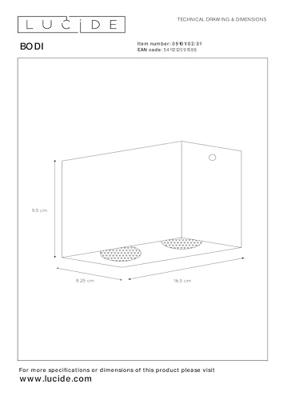 Lucide BODI - Plafondspot - 2xGU10 - Wit