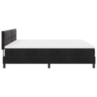 Boxspringbed met Matras met matras Zwart 200 x 200 cm Stof - thumbnail