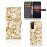 Sony Xperia 1 II | Bookcase | Marmer Goud - thumbnail