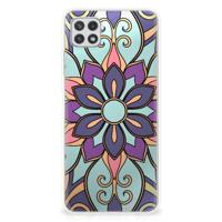 Samsung Galaxy A22 5G | TPU Case | Purple Flower - thumbnail