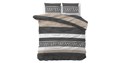 DreamHouse Bedding Northern Stripe - Grijs Lits-jumeaux (240 x 220 cm + 2 kussenslopen) Dekbedovertrek