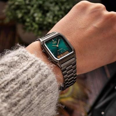 Casio AQ-230EGG-3AEF Groen Zilverkleurig Heren horloge