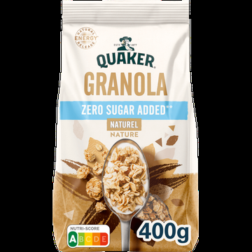 Quaker Zero Sugar Added Granola Naturel 400 gr bij Jumbo