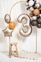 Folieballon Cijfer 0 Starlight Gold (86cm) - thumbnail