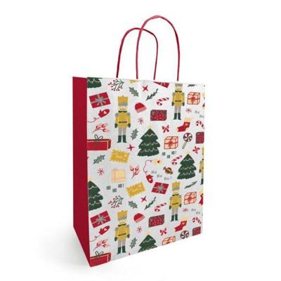 Papieren koordtas KERST 34x14x39,5cm Noella Blanc (50 stuks)