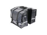 Dresco dubbele fietstas transporter 50 liter bisonyl zwart - thumbnail