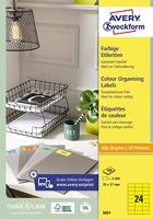 Etiket Avery Zweckform 3451 70x37mm geel 2400stuks - thumbnail
