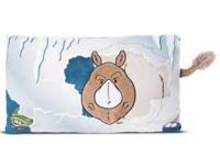 Nici kussen Ellinor neushoorn junior 25 x 43 cm polyester blauw - thumbnail