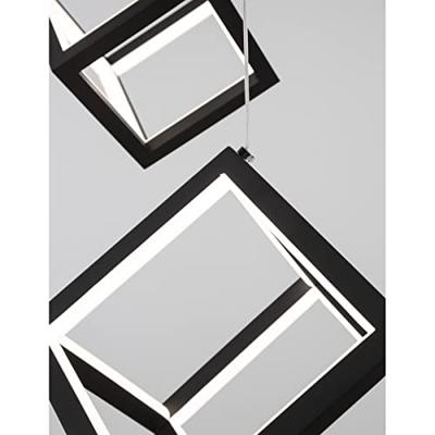 Lyora Vierkante hanglampGabbia zwart triple - 9818231