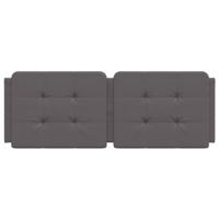 Hoofdbordkussen 120 cm kunstleer grijs - thumbnail