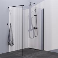 BRAUER Season inloopdouche model C helder glas 140x200 incl. glascoating mat zwart - thumbnail