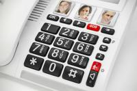 Geemarc CL9000 Draadloze seniorentelefoon Fototoetsen, Handsfree, Compatibel voor hoorapparatuur, Incl. noodoproep, Optisch belsignaal, Waterdicht LC-display - thumbnail