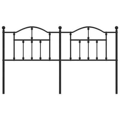 Hoofdbord 160 cm metaal zwart