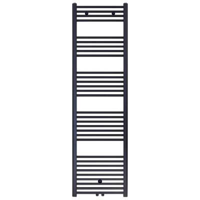Designradiator Nile Gobi 180x50 cm Geborsteld Mat Zwart Midden-Onderaansluiting Boss & Wessing