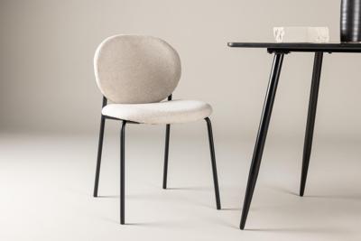 Nohr Eetkamerstoel 'Marguita' Bouclé, kleur Beige