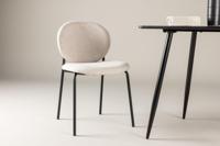 Nohr Eetkamerstoel 'Marguita' Bouclé, kleur Beige - thumbnail