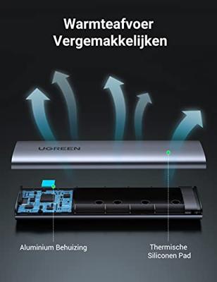 Ugreen 10902 behuizing voor opslagstations SDD-behuizing Grijs M.2
