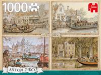 Premium Collection Anton Pieck, Boten in de gracht 1000 stukjes - thumbnail