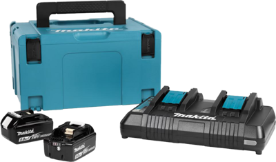 Makita Accessoires 197629-2 starterset 18V Li-Ion 2x 5,0Ah + duolader in Mbox - BL1850 - DC18RD