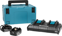 Makita Accessoires 197629-2 starterset 18V Li-Ion 2x 5,0Ah + duolader in Mbox - BL1850 - DC18RD - thumbnail