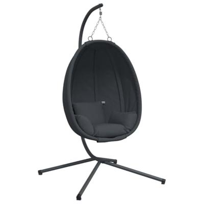 VidaXL Hangstoel met standaard stof en staal antracietkleurig