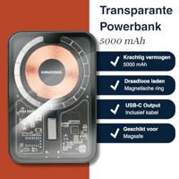 Powerbank Grundig Transparant 5000 mAh - thumbnail