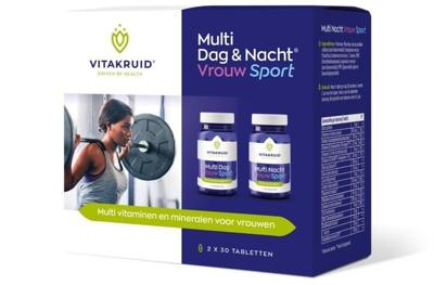 Vitakruid Multi Dag & Nacht Vrouw Sport 100% Vegan 2 x 30