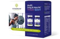 Vitakruid Multi Dag & Nacht Vrouw Sport 100% Vegan 2 x 30 - thumbnail