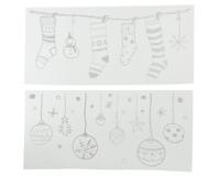Raamdecoratie sticker kerstsfeer - thumbnail