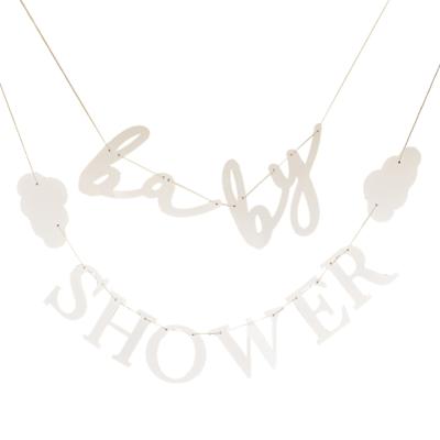 Letterslinger &apos;Babyshower&apos; Met Wolken