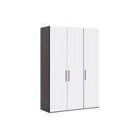 Goossens Kledingkast Easy Storage Ddk, Kledingkast 153 cm breed, 220 cm hoog, 3x glas draaideur - thumbnail