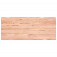 Tafelblad natuurlijke rand 120x50x(2-6)cm eikenhout lichtbruin - thumbnail