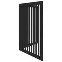 Hondenhek inklapbaar 2 panelen 160 cm populierenhout zwart - thumbnail