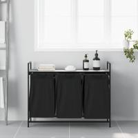 Wasmand 3 vakken met plank grijs sonoma eiken - thumbnail