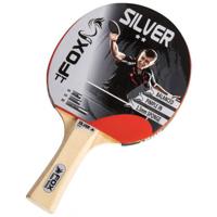 Fox Tt silver 2 star tafeltennisbat 23 cm blank/rood - thumbnail