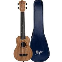 Flight Travel Series TUSL50 Walnut Salamander Concert Scale sopraan ukelele met gigbag - thumbnail