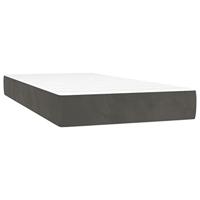 Boxspring met matras fluweel donkergrijs 120x190 cm - thumbnail