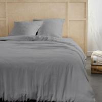 Bedset - TODAY - 123326 - 2 personen - 260x240cm - Effen katoenen gaas - Staal - thumbnail