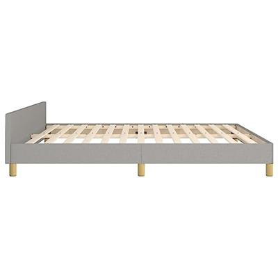 Bedframe zonder matras stof lichtgrijs 160x200 cm