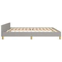Bedframe zonder matras stof lichtgrijs 160x200 cm - thumbnail